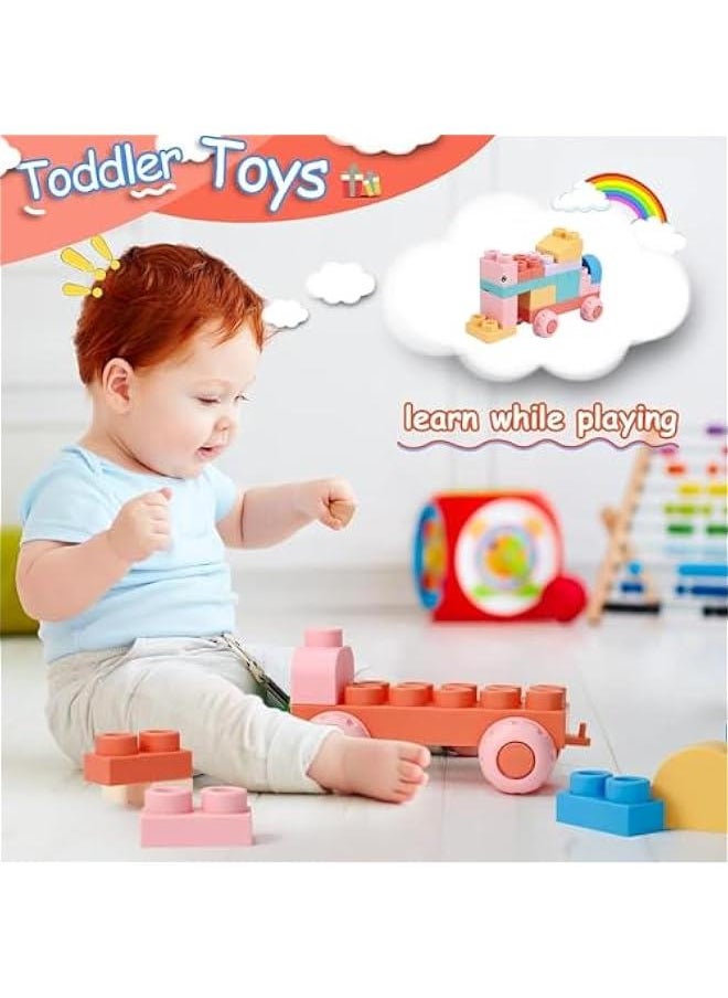 HOOKOR Soft Building Block Sets for Kids Aged 18 months to 6 years old.Top STEM Building Blocks for preschool.Large Construction Block Toys for Toddler to Improve Imagination、Creativity、Hands-on Ability  - Image 4