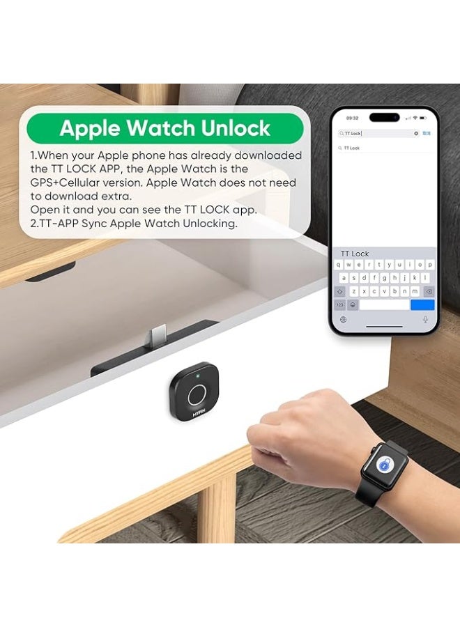 Mypin Bluetooth Fingerprint Cabinet Lock Smart Biometric Keyless Hidden Electric - Image 4