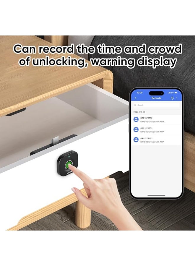 Mypin Bluetooth Fingerprint Cabinet Lock Smart Biometric Keyless Hidden Electric - Image 5