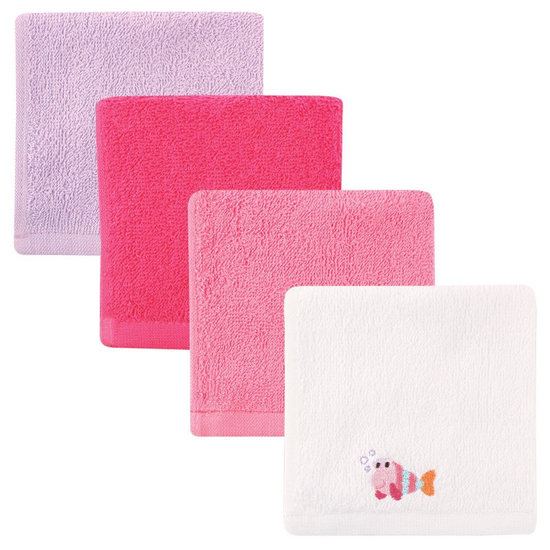 Luvable Friends Unisex Baby Super Soft Cotton Washcloths Fish One Size