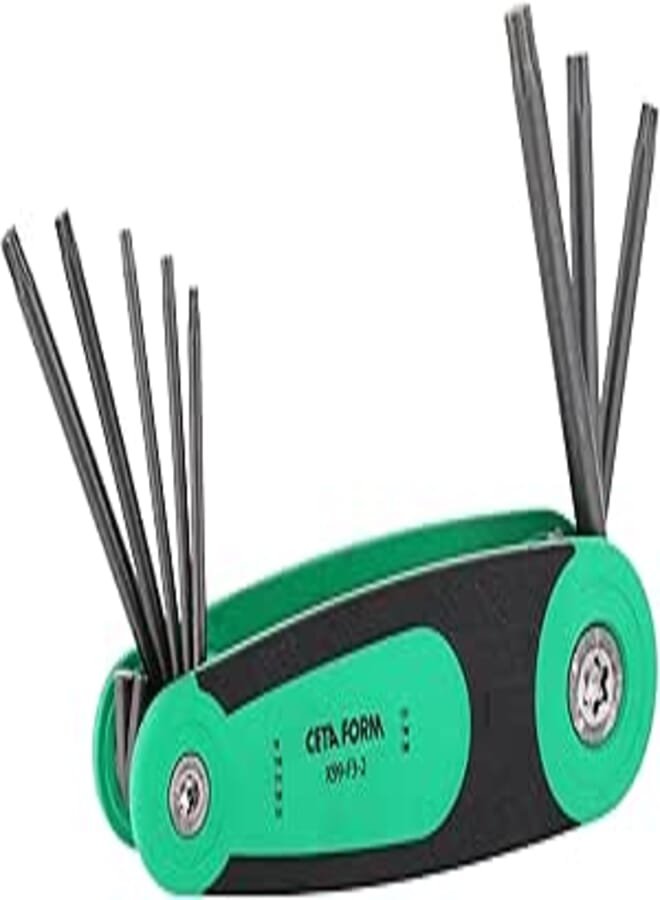 CETA FORM K99-F3-2 8 Piece Foldup TORX Key Set Unique Design, Comfortable Grip And Durable Material - Multi Colour