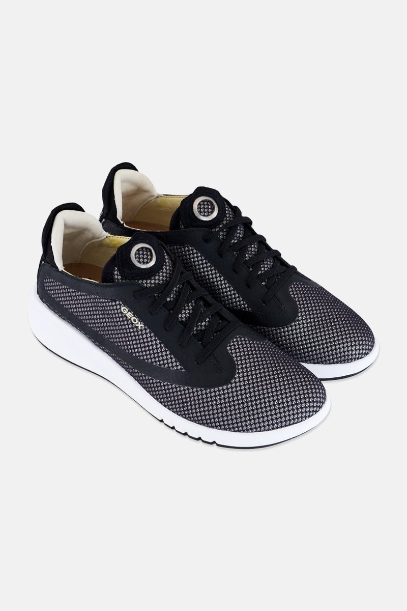 GEOX Women D Aerantis Lace Up Casual Shoes, Black - Image 2