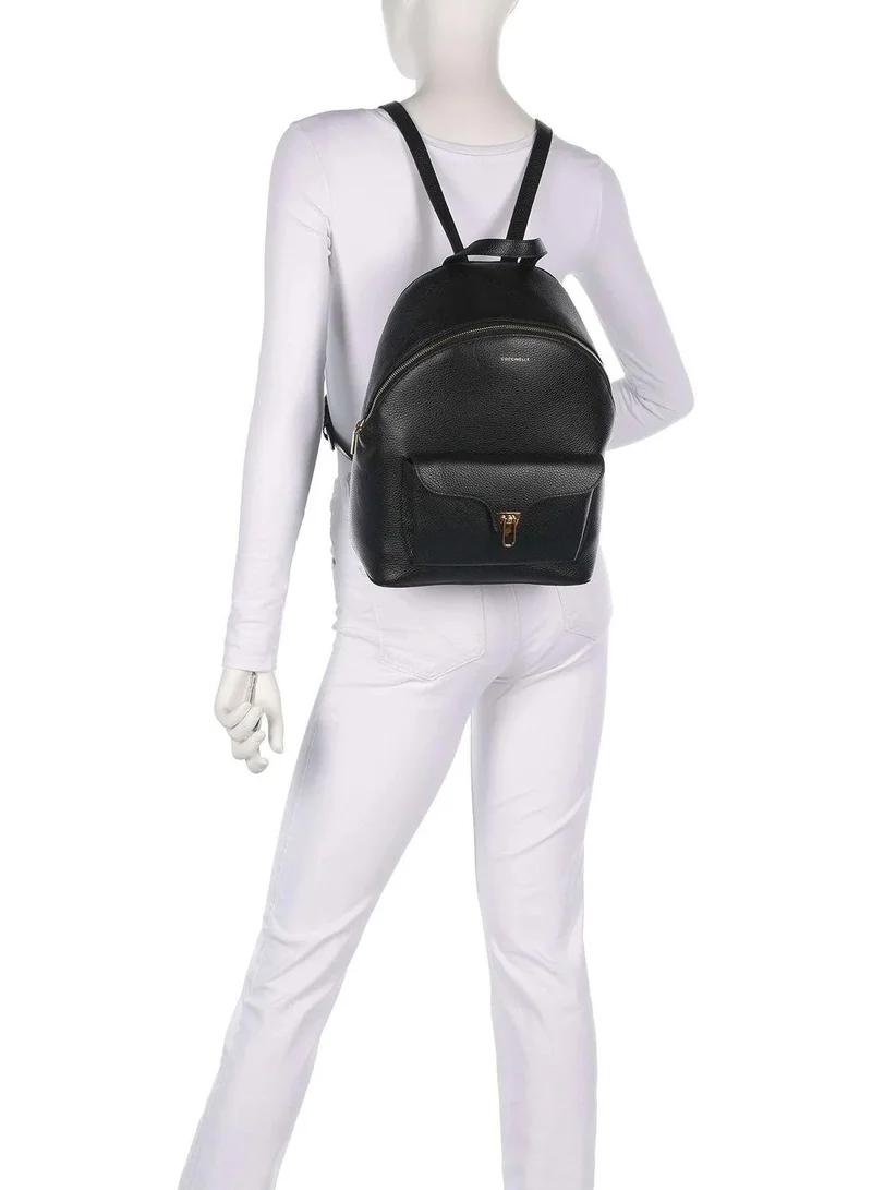 Coccinelle Black Beat Generation Leather Backpack for Women | Best Price UAE