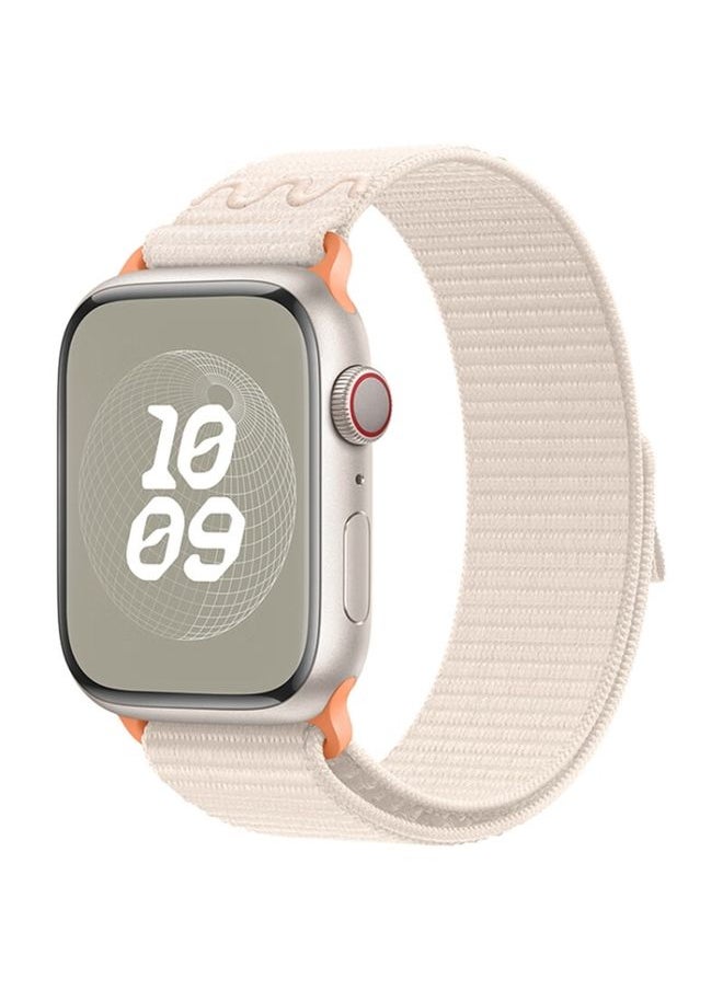 Replacement Strap For Apple Watch SE 40mm Loop Nylon Watch Band Starlight