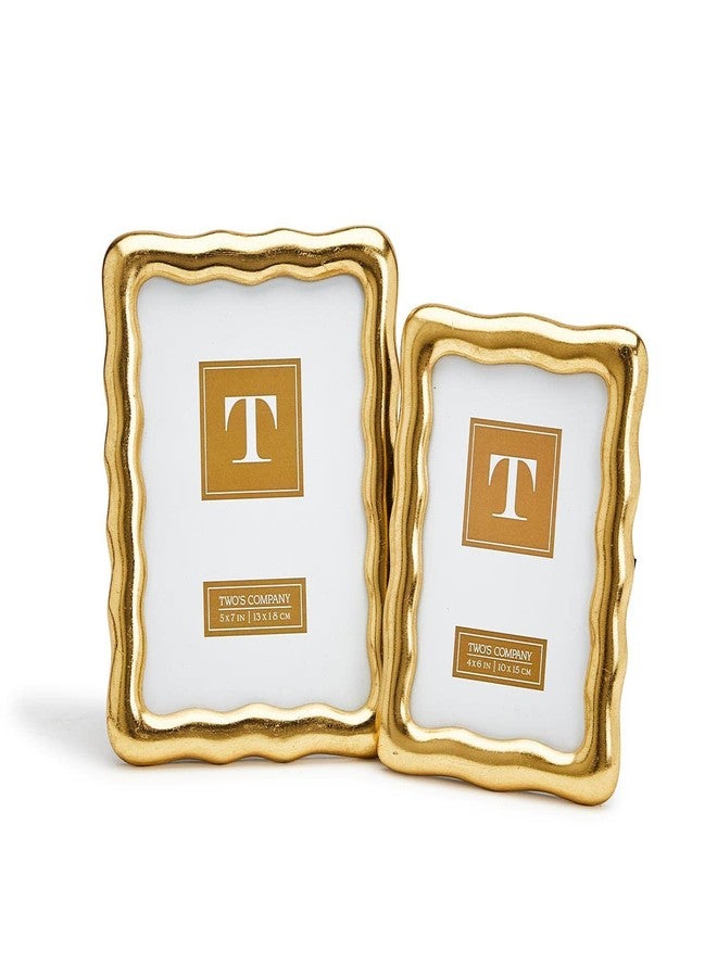 Two's Company Golden Ore Picture Frame, Set of 2, Resin and Glass - Image 5