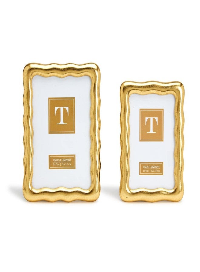 Two's Company Golden Ore Picture Frame, Set of 2, Resin and Glass - Image 4