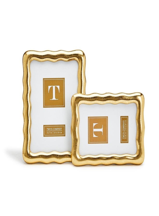 Two's Company Golden Ore Picture Frame, Set of 2, Resin and Glass - Image 2