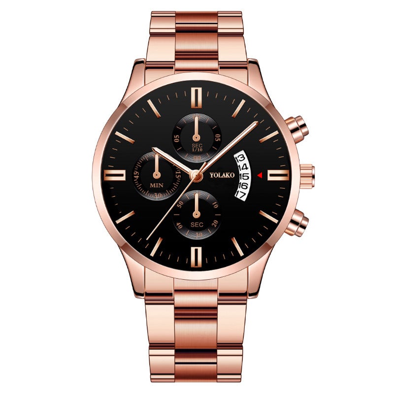 Popular Fashion Business Three-Eye Six-Pin Calendar Men'S Watch Men'S Watch Steel Belt Men'S Manufacturer Dropshipping - Image 4