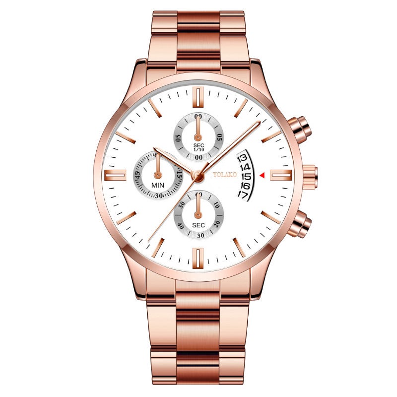 Popular Fashion Business Three-Eye Six-Pin Calendar Men'S Watch Men'S Watch Steel Belt Men'S Manufacturer Dropshipping - Image 5