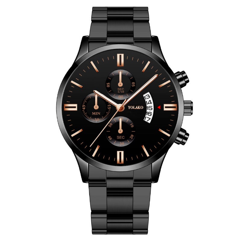 Popular Fashion Business Three-Eye Six-Pin Calendar Men'S Watch Men'S Watch Steel Belt Men'S Manufacturer Dropshipping - Image 3