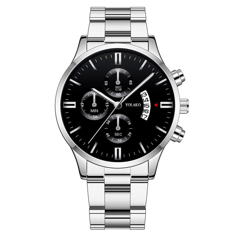 Popular Fashion Business Three-Eye Six-Pin Calendar Men'S Watch Men'S Watch Steel Belt Men'S Manufacturer Dropshipping - Image 1