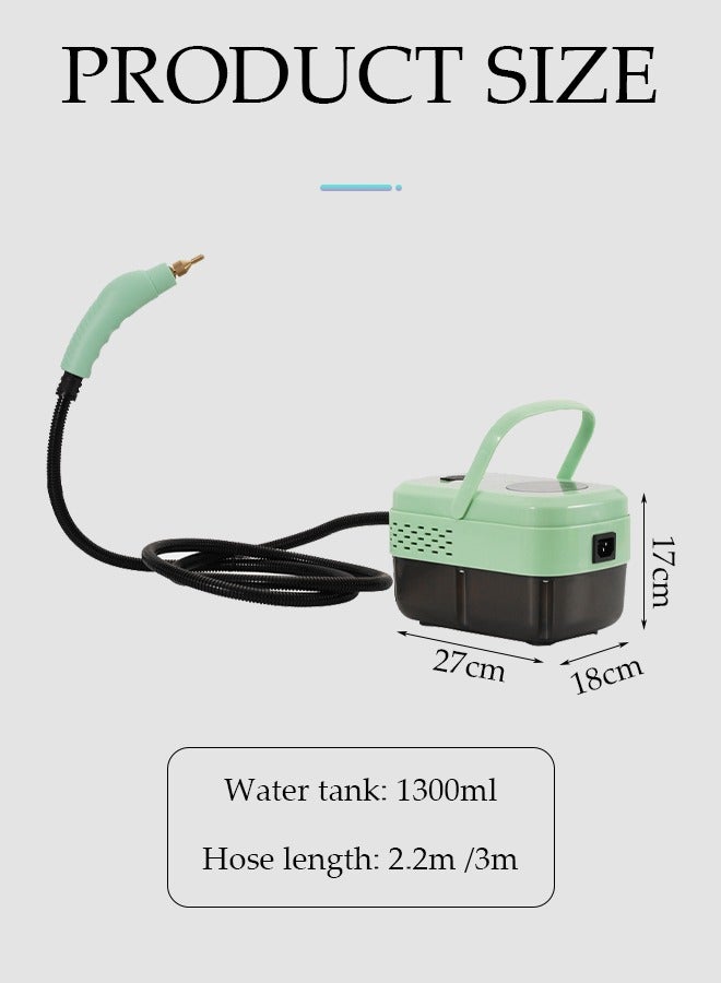 DUNISO Multifunction Steam Cleaner, 1500W High Temperature Pressurized Household Steam Cleaning Machine, Equipped with Three Brush Heads, One Nozzle, and One Long Bend Pipe, Suitable for Kitchen, Bathroom, Car - Image 2