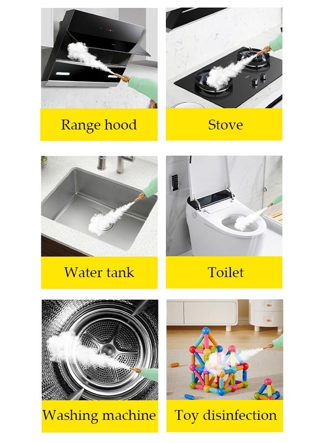 DUNISO Multifunction Steam Cleaner, 1500W High Temperature Pressurized Household Steam Cleaning Machine, Equipped with Three Brush Heads, One Nozzle, and One Long Bend Pipe, Suitable for Kitchen, Bathroom, Car - Image 5