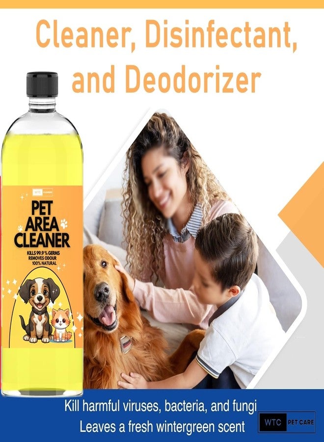 WTC Kennel Wash - 4 in 1 Quick Action-Cleans,Deodorizes, Disinfects & Home,Pet Areas,Garden & Doctor clinics | Dog Potty and Pee Area Cleaner | Urine Odour Remover 1 Litre - Image 2