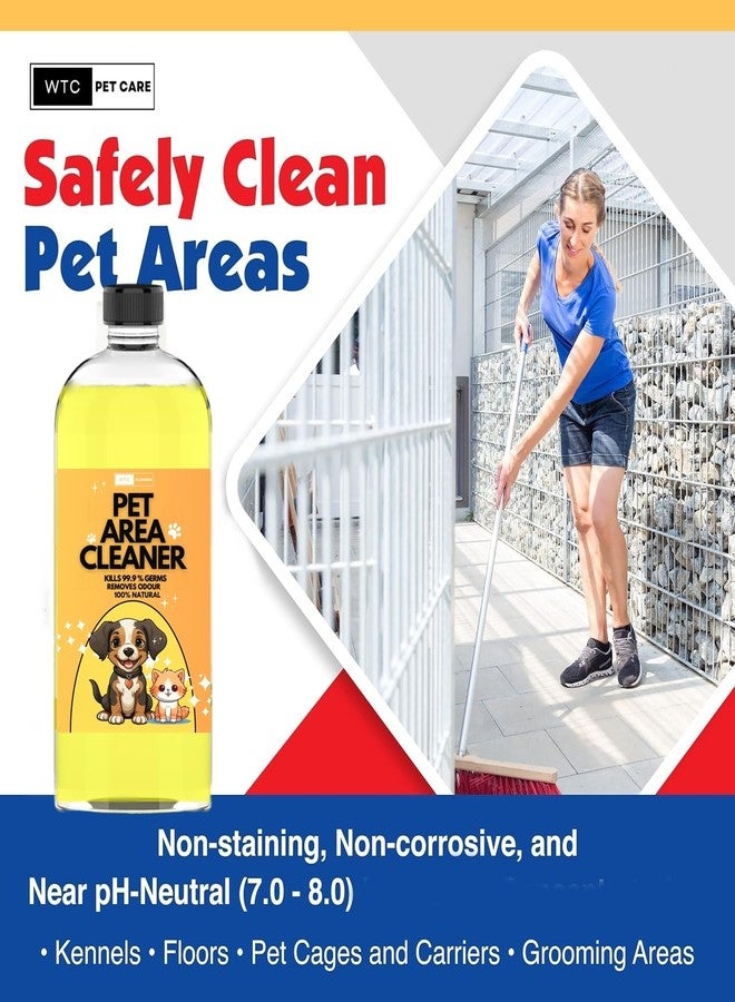 WTC Kennel Wash - 4 in 1 Quick Action-Cleans,Deodorizes, Disinfects & Home,Pet Areas,Garden & Doctor clinics | Dog Potty and Pee Area Cleaner | Urine Odour Remover 1 Litre - Image 4