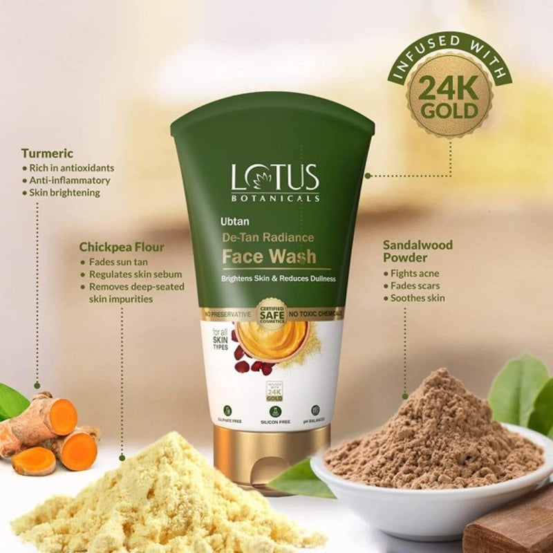 LOTUS BOTANICALS Lotus Botanicals Ubtan DeTan Face Wash100g Face Scrub100g Set Of 2 - Image 2
