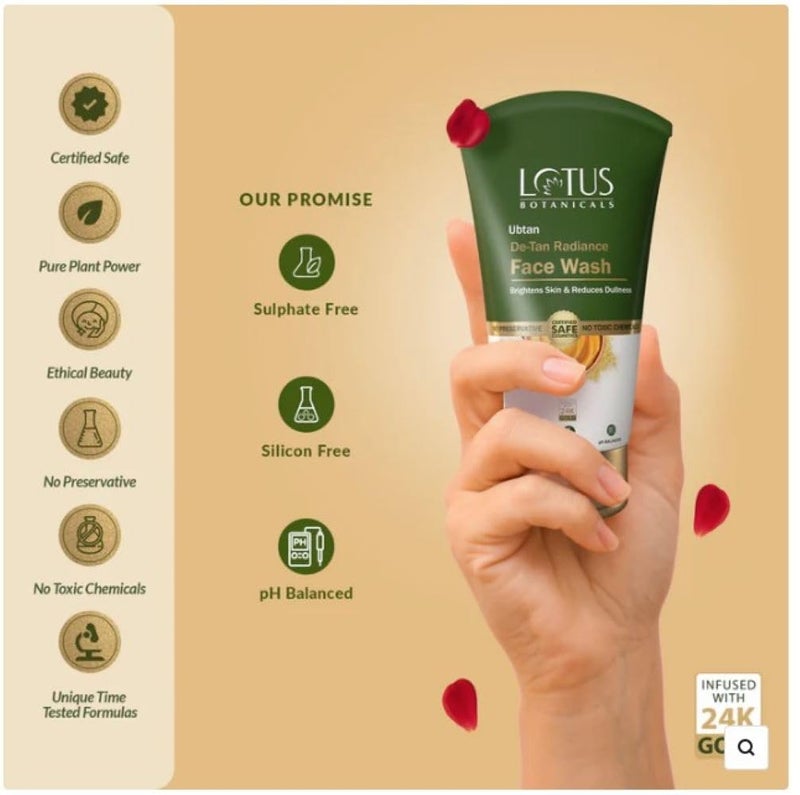 LOTUS BOTANICALS Lotus Botanicals Ubtan DeTan Face Wash100g Face Scrub100g Set Of 2 - Image 3