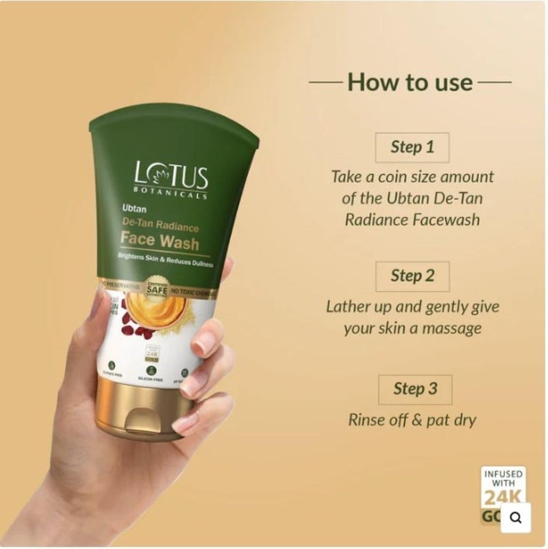 LOTUS BOTANICALS Lotus Botanicals Ubtan DeTan Face Wash100g Face Scrub100g Set Of 2 - Image 4