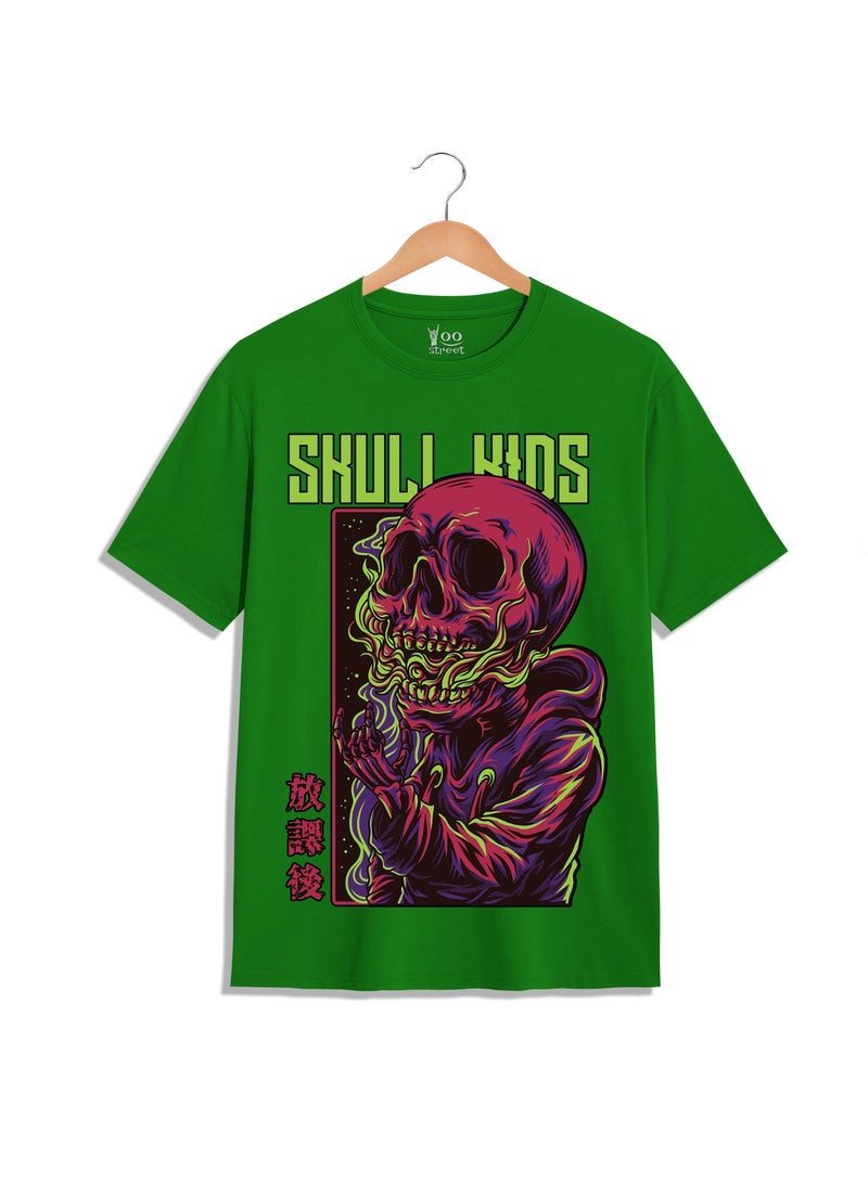 SHOP NEW ARRIVALS SKULL KIDS VECTOR DESIGN T-SHIRT Motivational Quote Graphic Tee for Men Women Inspirational Success Mindset Gift Unisex Comfortable Cotton - Image 1