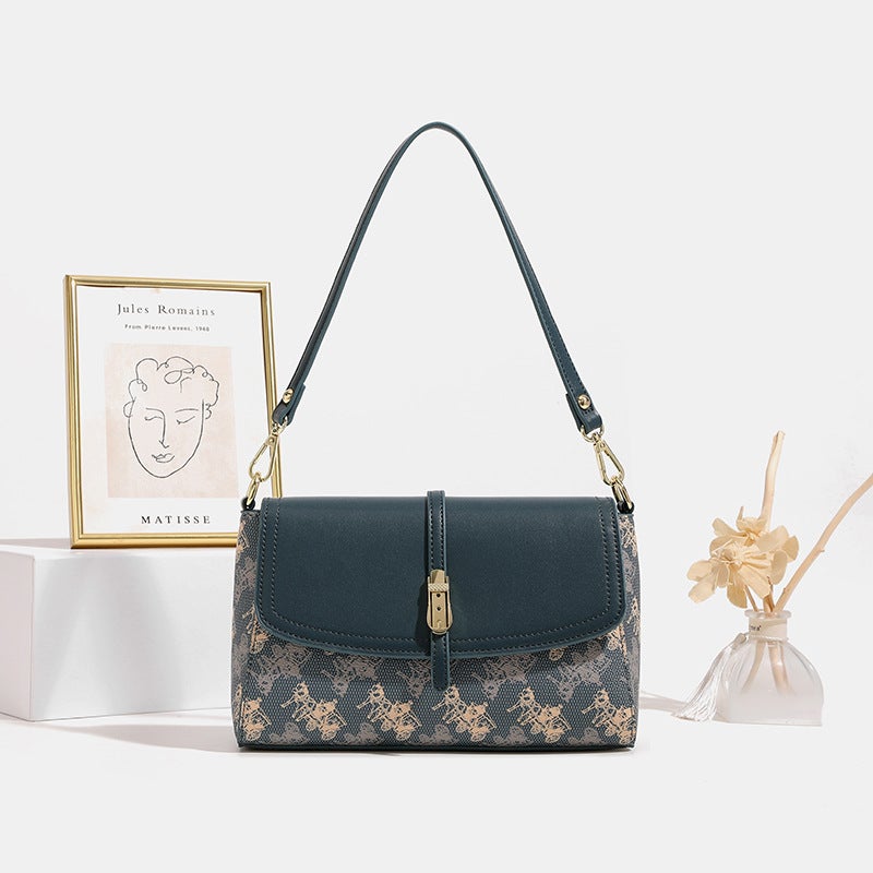 Soft Texture Bag 24 New Printed Commuter High Elegant Large Capacity Shoulder Bag Fashionable Small Bag Crossbody Bag - Image 2