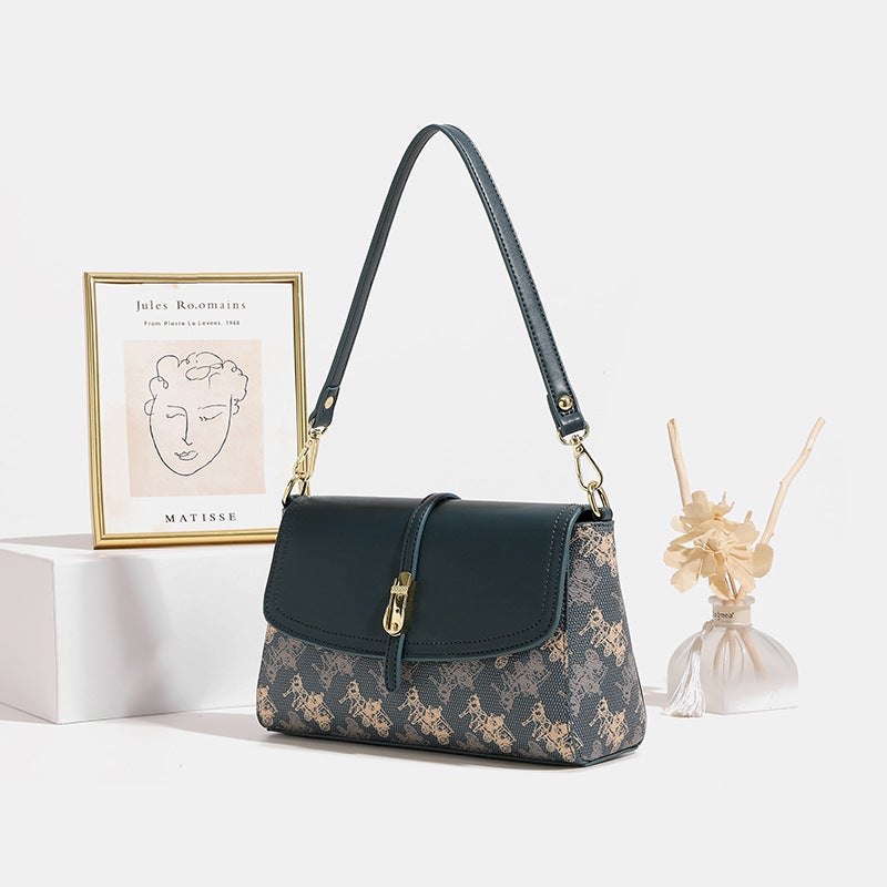 Soft Texture Bag 24 New Printed Commuter High Elegant Large Capacity Shoulder Bag Fashionable Small Bag Crossbody Bag - Image 4