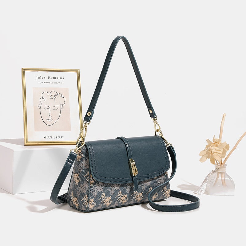 Soft Texture Bag 24 New Printed Commuter High Elegant Large Capacity Shoulder Bag Fashionable Small Bag Crossbody Bag - Image 5