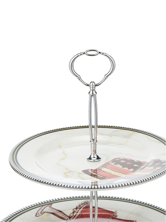 EDESSA Blooming 2-Tier Cake Stand, 20x27cm - Image 3