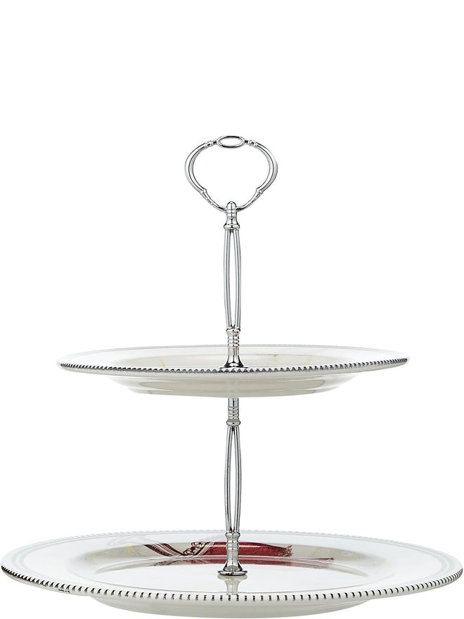 EDESSA Blooming 2-Tier Cake Stand, 20x27cm - Image 2