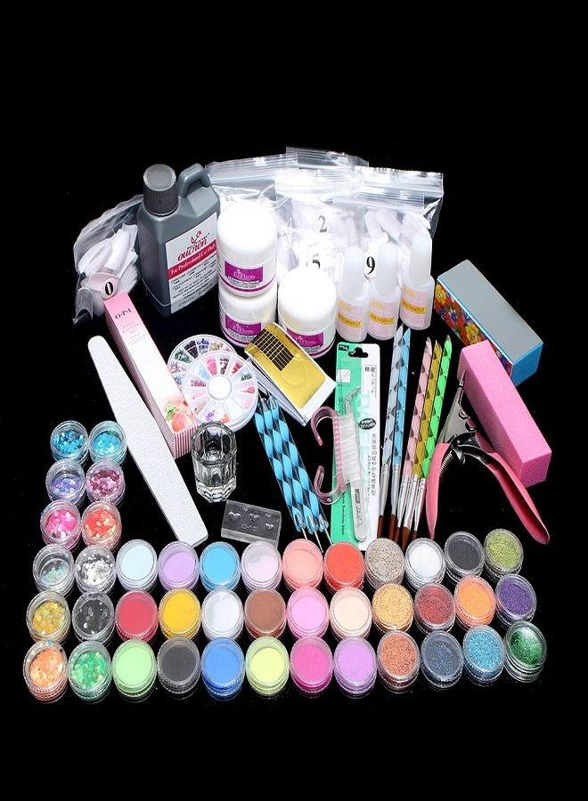 ORiTi Nail Art Tool Complete Supplies 42 Color Crystal Student Set  - Image 1