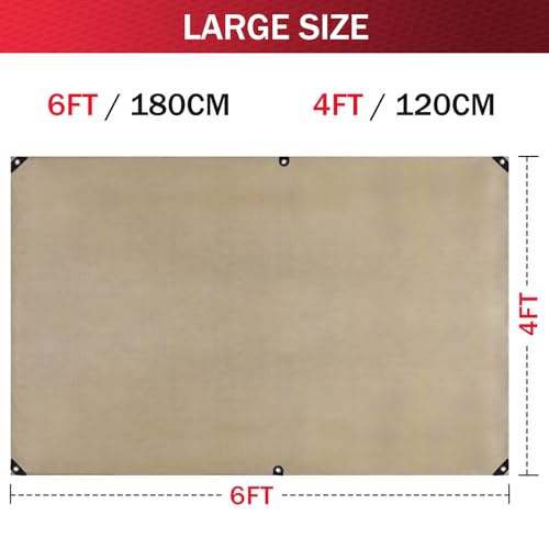 kanhiro 2 Pack Welding Blanket 4x6 ft - Heavy Duty Fiberglass Heat Resistant Fabric, 1022 °F Fire Resistant Blankets, High Temp Insulation Blanket for Industrial, Smoker, Camping, Grill - Image 4