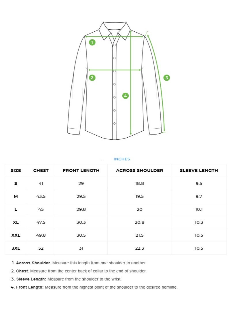 THE BEAR HOUSE Cotton Shirt for Men | Slim Fit, Long Sleeve, Casual & Formal Wear | Soft, Breathable Fabric for Office, Everyday, & All-Season Use in Classic & Trendy - Image 4