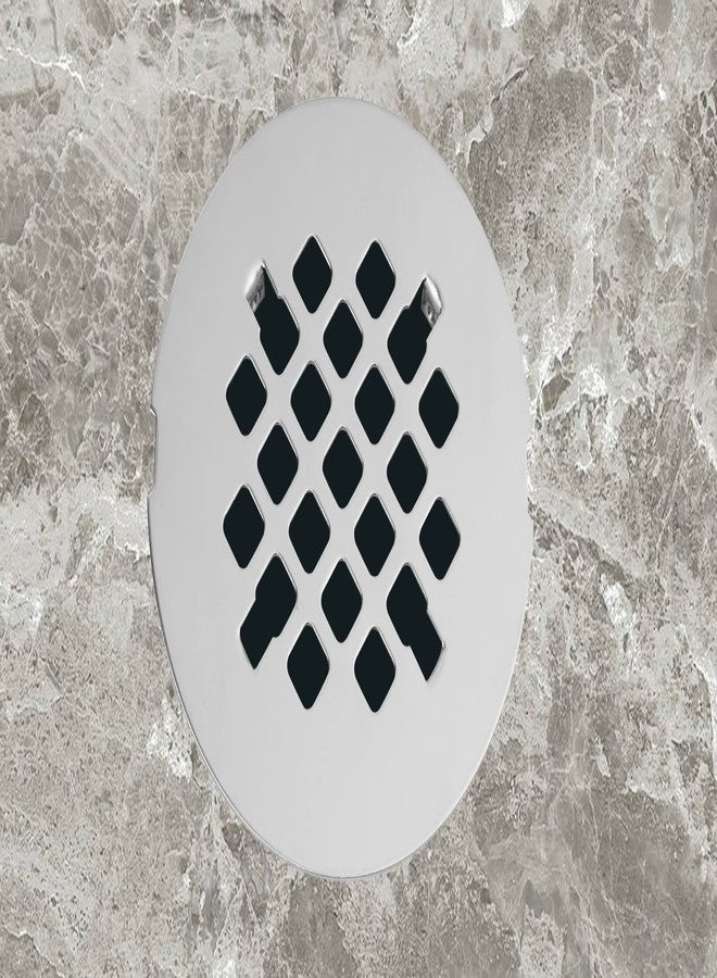 Artiwell 4-1/4” OD Snap-in Shower Drain Cover, Round Shower Drain Strainer Grid, Replacement Cover, Designed for Long-Lasting(Chrome Plated) - Image 2