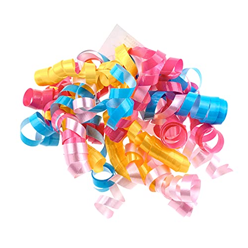 WRAPAHOLIC 12Count SelfAdhesive Curly Bows Gift Wrap Accessory BlueYellowPink Mixed Color Combinations Perfect for Christmas Birthday Holiday Party Favors Decorations - Image 2