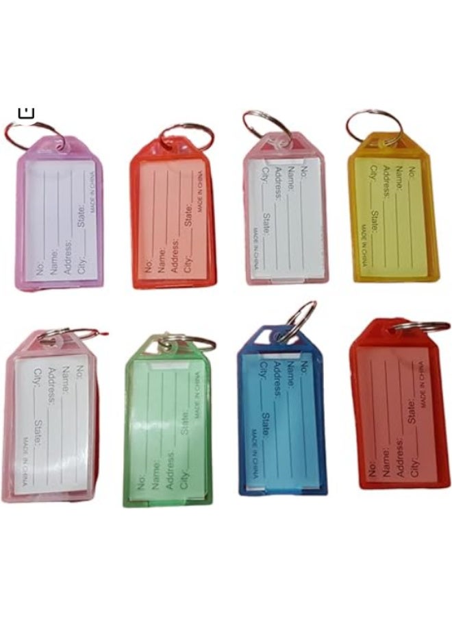 Plastic ID Card Key Ring with Wall Hanger, 8 Pack Multicolor - Image 4