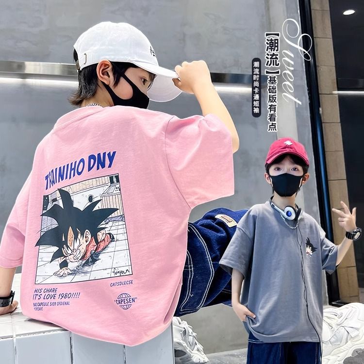 100% Cotton Children'S Wear Boys Summer T-Shirt New Style Stylish Handsome Fashionable Mid-Big Kids Summer Boys Short-Sleeve T-Shirt - Image 4