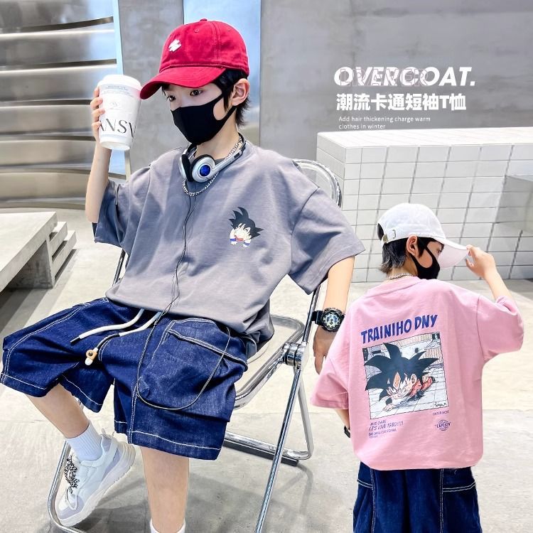 100% Cotton Children'S Wear Boys Summer T-Shirt New Style Stylish Handsome Fashionable Mid-Big Kids Summer Boys Short-Sleeve T-Shirt - Image 5