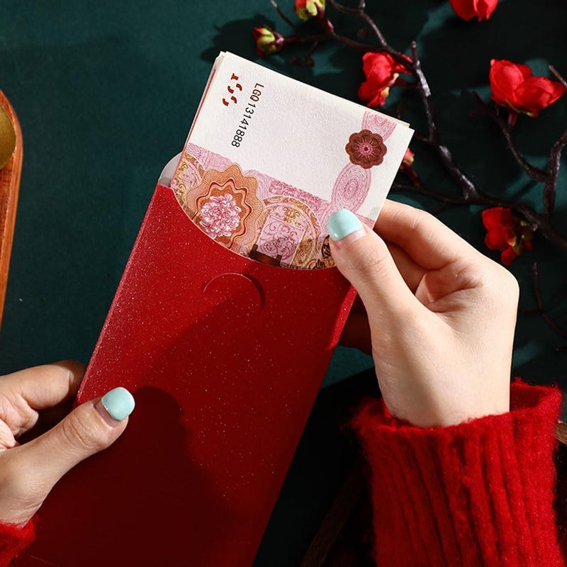 MOLILEAF Red Envelopes with Chinese Characters, Hongbao Red Packets Money Envelopes for Lunar New year, Wedding,Birthday - Image 4
