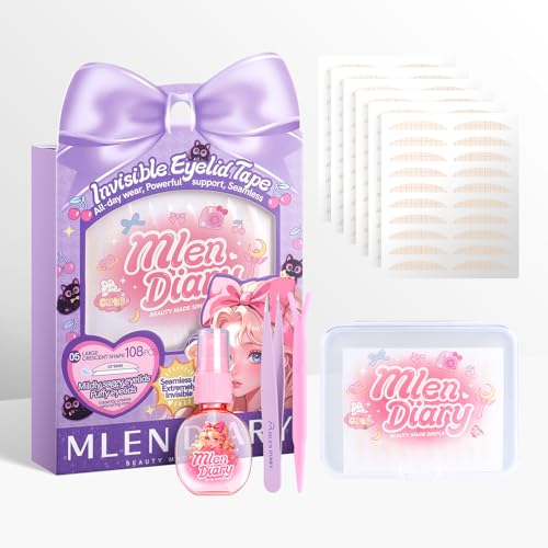 MLEN DIARY Double Eyelid Tape Invisible Eyelid Lifter Strips for Hooded Eyes Droopy Eyelid Lifter Eye Lid Strips with Tools 108P33 5mm - Image 1