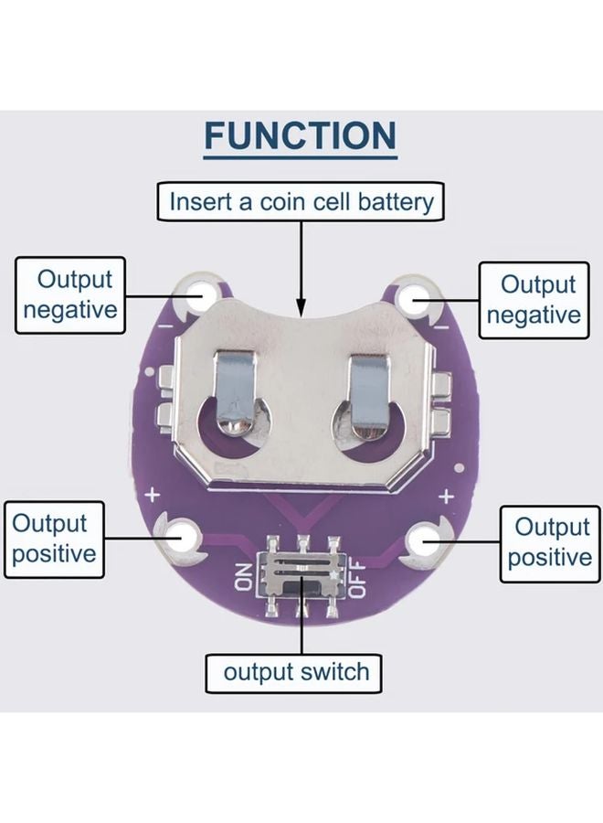 CR2032 Battery Holder Case 5pcs Copper Contact For STM32 ESP32 Raspberry Pi - Image 5