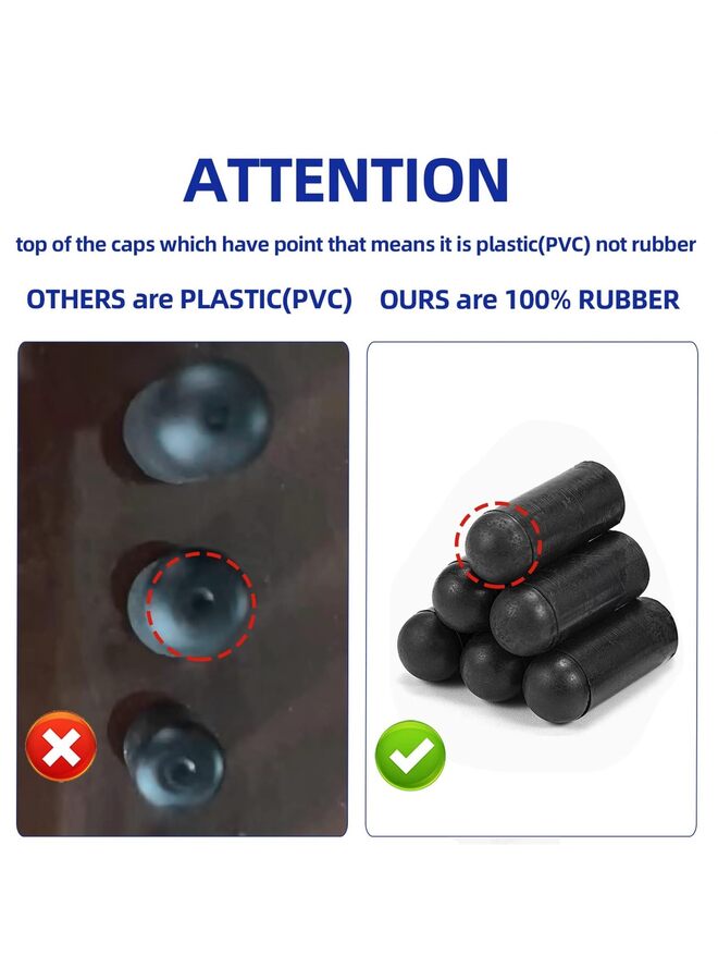 مجموعة سدادات أغطية الفراغ المطاطية من ، مجموعة متنوعة من أغطية نهايات الخراطيم وسدادات الفراغ للمكربن ومشعب العادم والسيارات، 3/16 بوصة، 5/16 بوصة، 7/32 بوصة، 1/4 بوصة، 5/32 بوصة، 3/8 بوصة - Image 2