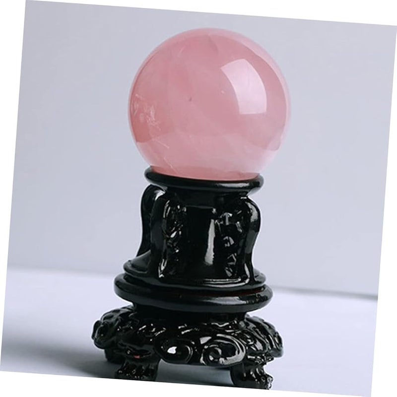 Elegant Resin Crystal Ball Display Stand Skid Design Round Base Home Decor - Image 5