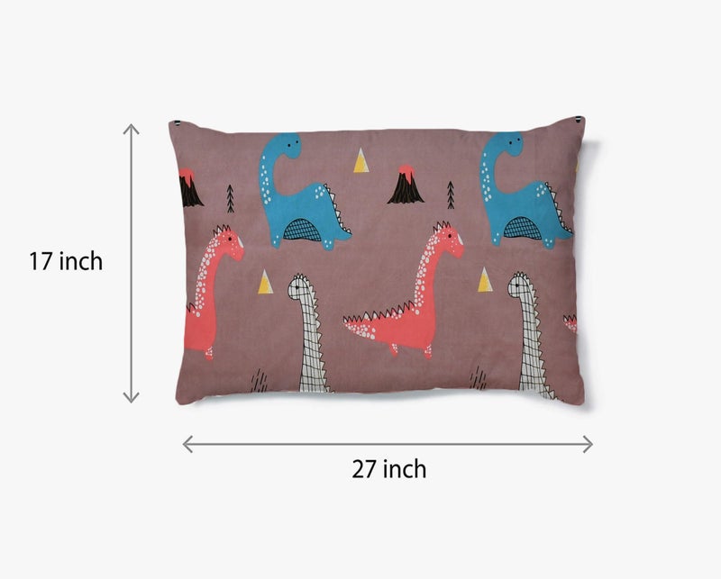 Filymore Kids Danasouar Printed Pillow Covers for Kids Room | Made with Pure Microfiber Soft & Skin Friendly Pillow Cases | Size (17 x 27 inch, Brown) Set of 2 Covers. - Image 2