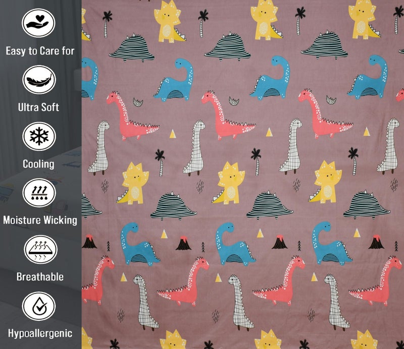 Filymore Kids Danasouar Printed Pillow Covers for Kids Room | Made with Pure Microfiber Soft & Skin Friendly Pillow Cases | Size (17 x 27 inch, Brown) Set of 2 Covers. - Image 5