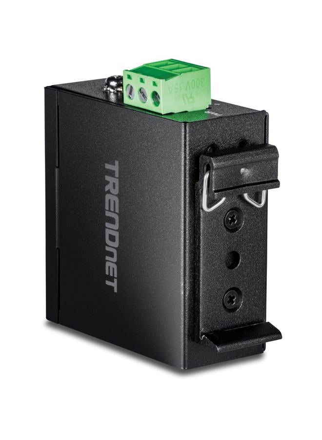 TRENDnet Hardened Industrial 100/1000 Base-T to SFP Media Converter, DIN-Rail/Wall Mount, Multi or Single Mode Fiber, Power Supply Sold Separately, TI-F11SFP, Black, Gigabit - Image 3