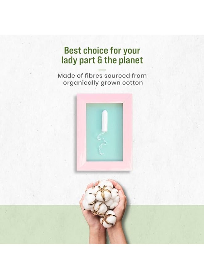 Sirona 100 % Organic Cotton Tampons for Heavy Flow - 18 tampons