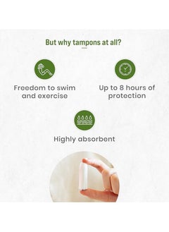 Sirona Sirona 100 % Organic Cotton Tampons for Heavy Flow - 18 tampons  - Image 5