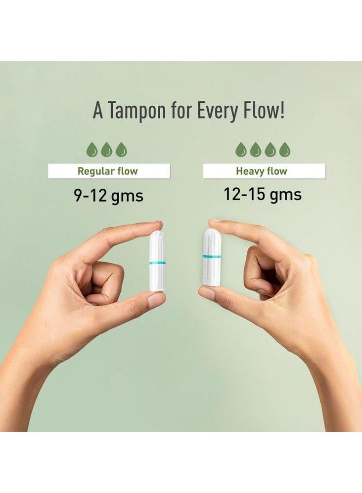 Sirona 100 % Organic Cotton Tampons for Heavy Flow - 18 tampons