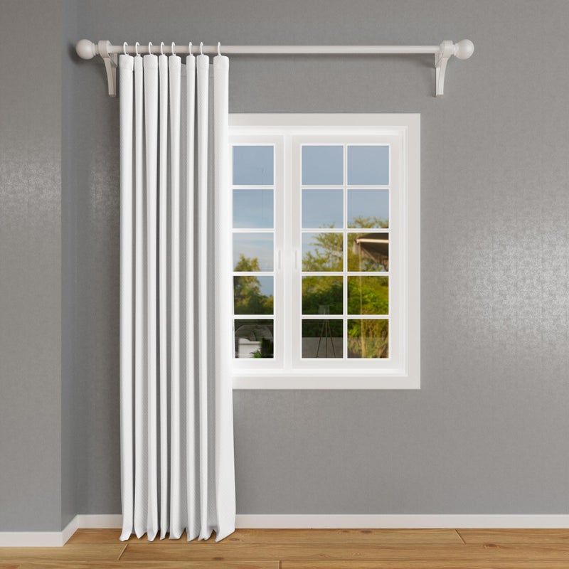 MaKefeile Room Divider Curtains Total Blackout Privacy Curtain Panel Room Thermal Insulated Noise Reduction Curtain for Bedroom Window Living Room Ceiling Track Curtain W 15 ft ? H 7ft White. - Image 5