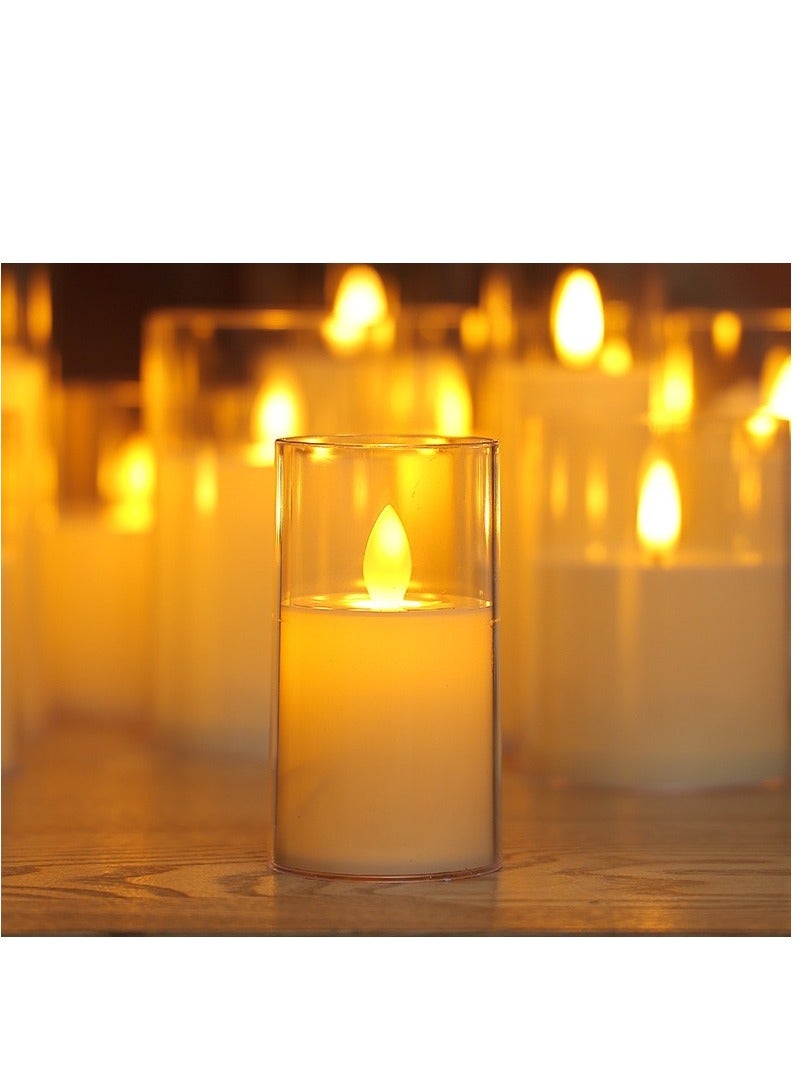 Led Flameless Candles Set, Battery Operated Real Pillar Wax Flickering Moving Wick Effect with Remote Control Cycling Timer - Image 3