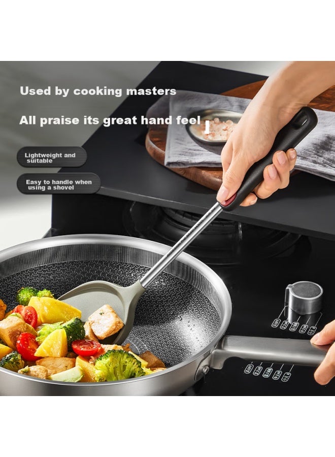 COOKER KING Chuidahuang Silicone Spatula For Non-stick Wok, Frying Pan, Griddle, And Flat Bottom Pan, Heat-resistant, Comfortable Grip - Image 1